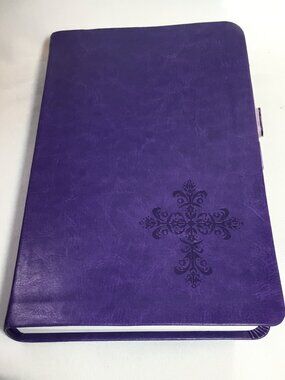 Vintage 2006 Holy Bible Giant Print Edition NKJV Thomas Nelson Purple W/ Tabs